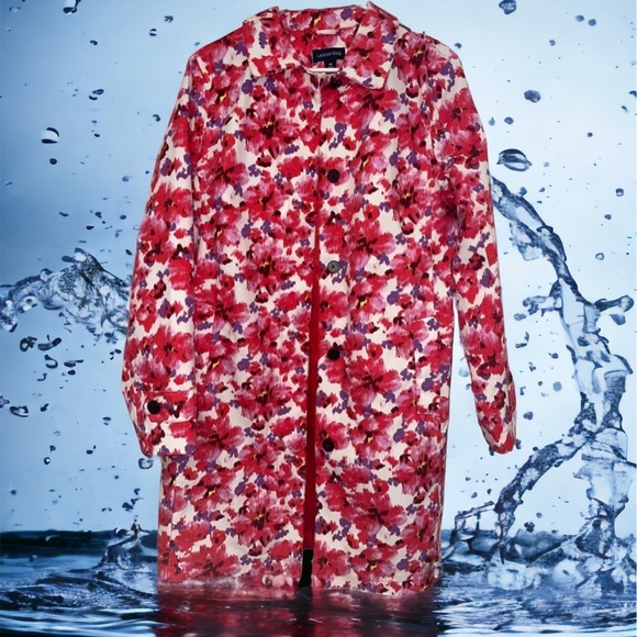 Lands' End Jackets & Coats Lands End Womens Floral Rain
